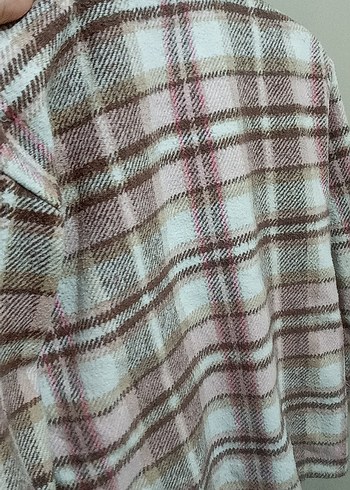 Düğmeli Ekose Desenli Kadın Gömlek - Görsel 5
