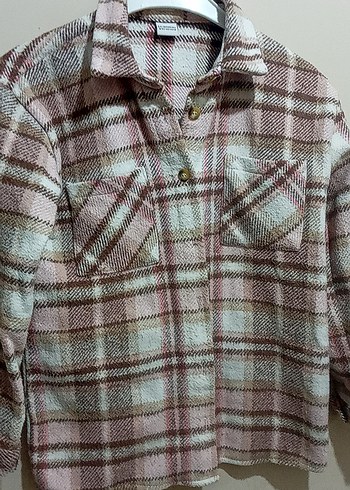 Düğmeli Ekose Desenli Kadın Gömlek - Görsel 2