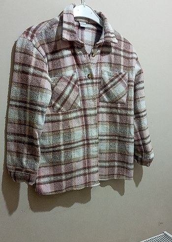 Düğmeli Ekose Desenli Kadın Gömlek - Görsel 4