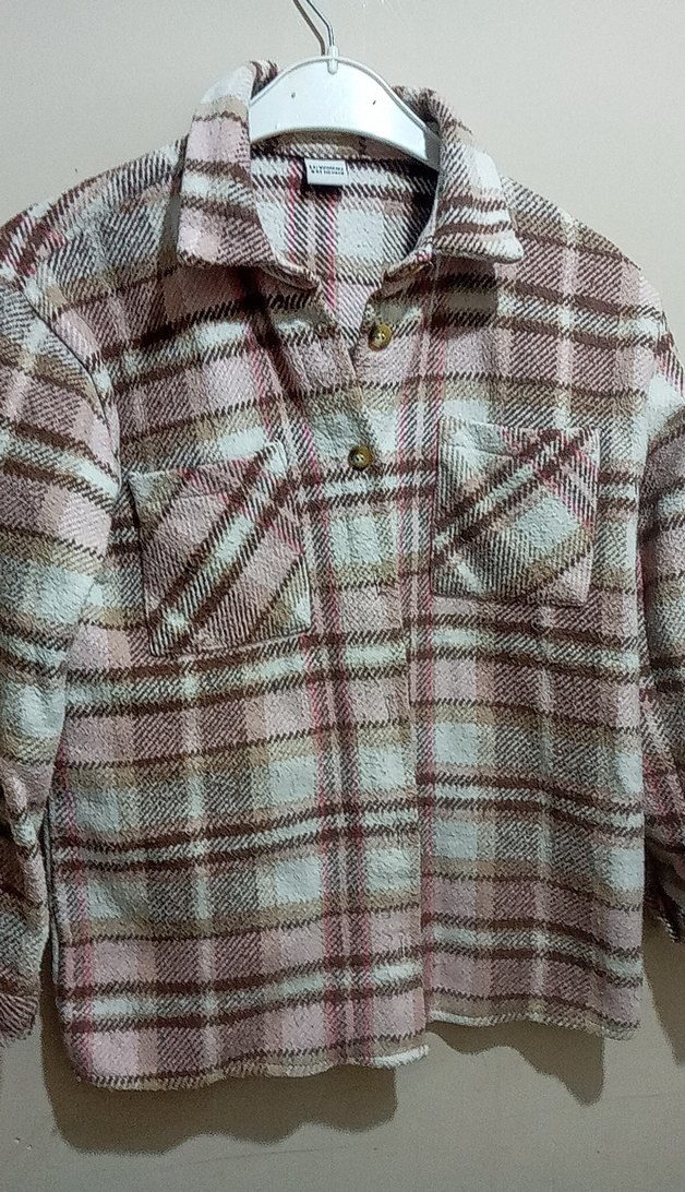 Düğmeli Ekose Desenli Kadın Gömlek - Görsel 2