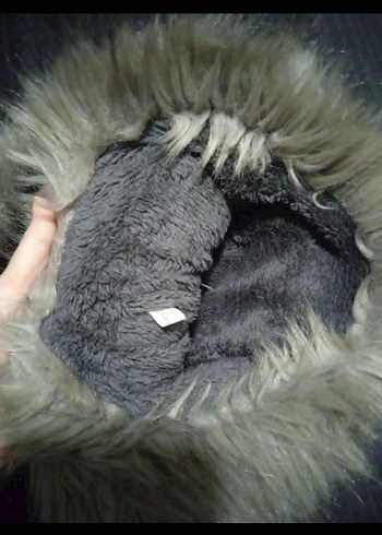 Gri Kürklü Kadın Örgü Bere - Görsel 2