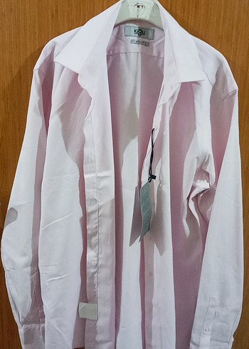 Erkek Pembe Pamuklu Uzun Kollu Gömlek - Görsel 2