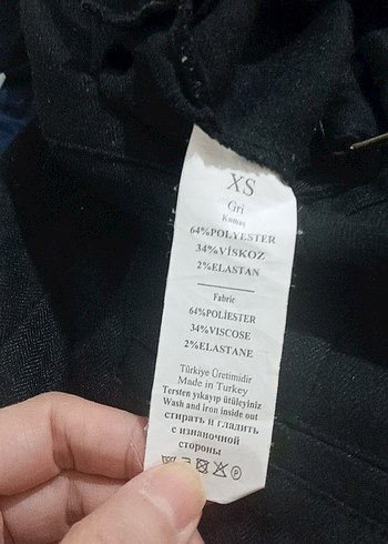 Siyah Kadın Kumaş Pantolon  Boy - Görsel 5