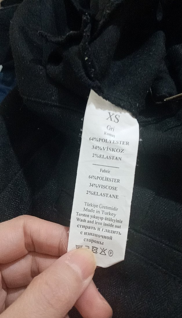 Siyah Kadın Kumaş Pantolon  Boy - Görsel 5