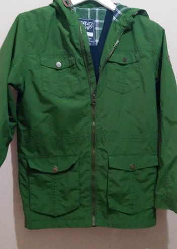 Parlak Yeşil Erkek Çocuk Fermuarlı Ceket - Görsel 2