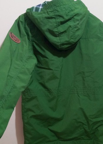 Parlak Yeşil Erkek Çocuk Fermuarlı Ceket - Görsel 5