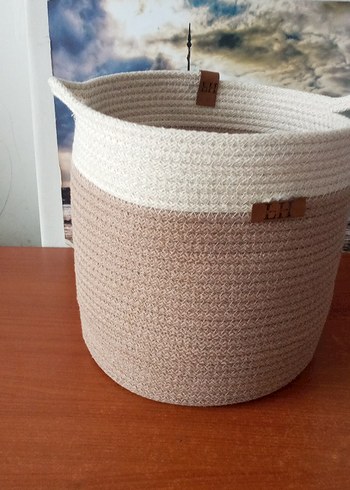 Diğer Bej Renkli Örgü Saklama Sepeti