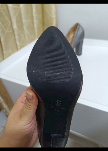37 Beden gri Renk Gri Yılan Desenli Stiletto Kadın Topuklu