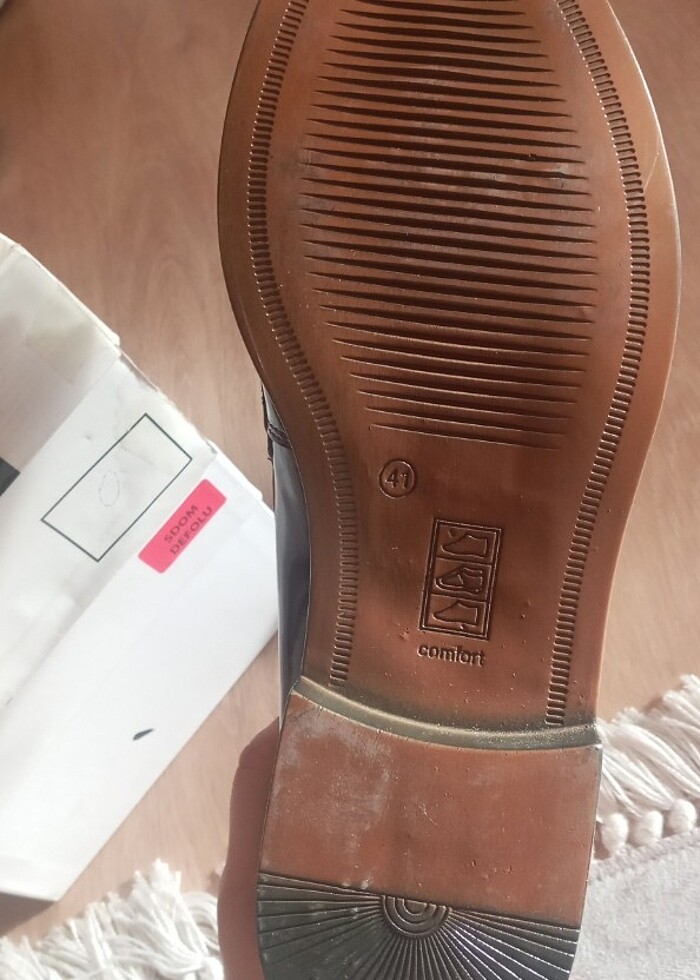 Bordo erkek 41 numara ayakkabı  - Görsel 2