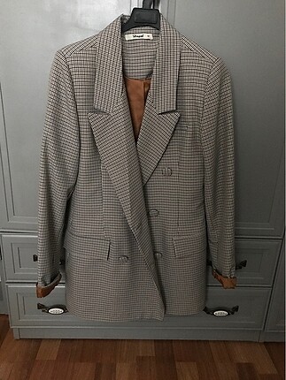 Ekose blazer ceket
