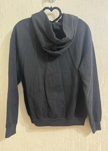 diğer Beden Siyah Kapüşonlu Fermuarlı Kadın Sweatshirt