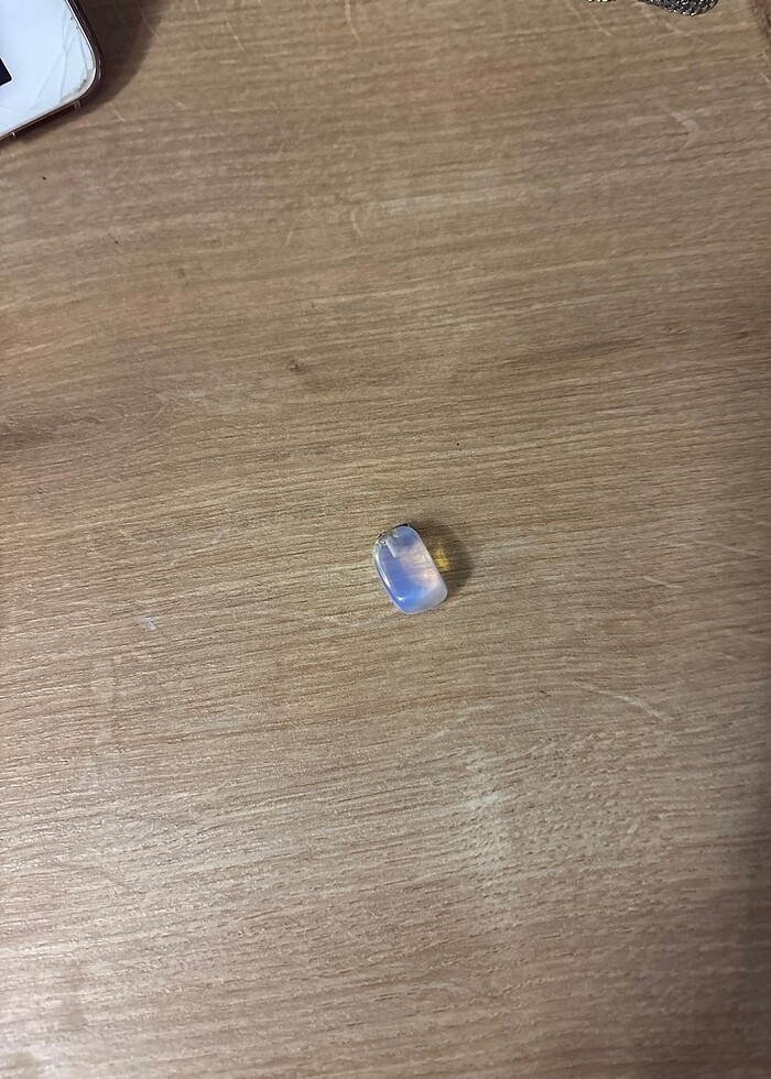 Ay taşı doğal taş kolye ucu - Görsel 3