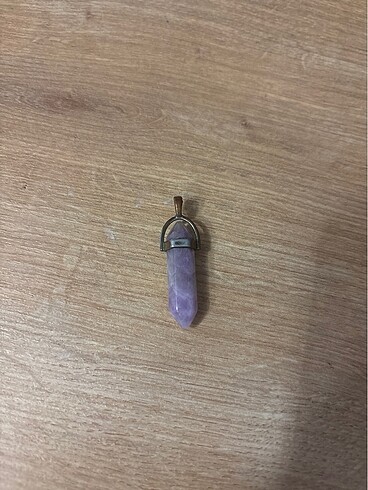 Ametist taşı doğal kolye ucu - Görsel 2