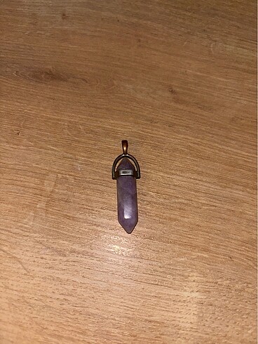 Ametist taşı doğal kolye ucu - Görsel 3