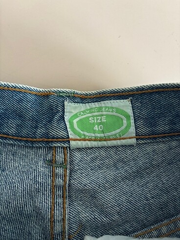 Uzun jean şort - Görsel 5