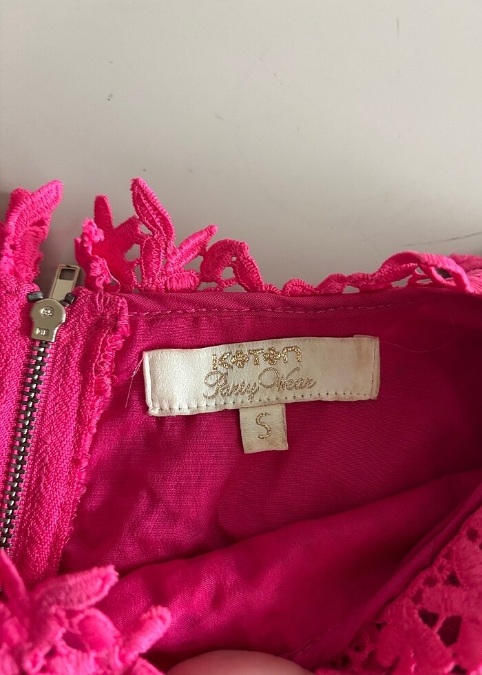 Koton pembe elbise - Görsel 4