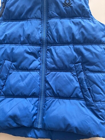 Benetton kız çocuk mavi yelek - Görsel 5