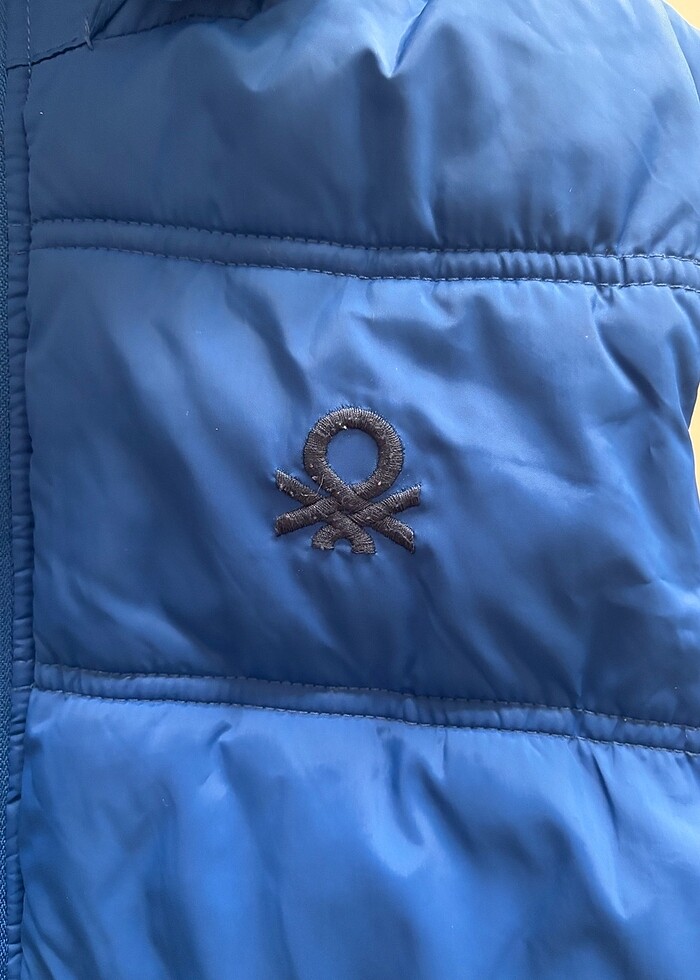 Benetton kız çocuk mavi yelek - Görsel 2