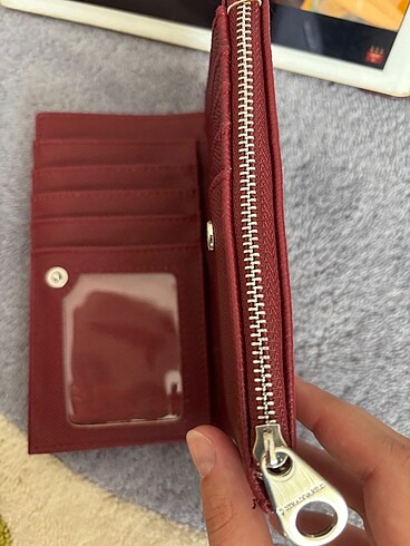 Stradivarius bordo cüzdan - Görsel 6