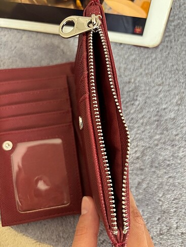 Stradivarius bordo cüzdan - Görsel 7