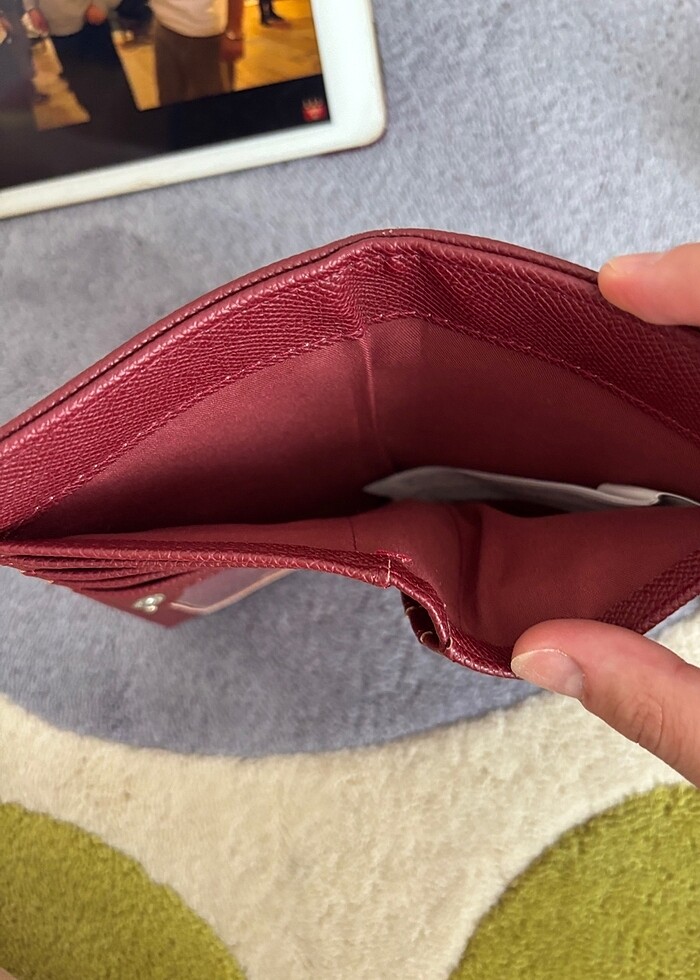 Stradivarius bordo cüzdan - Görsel 5