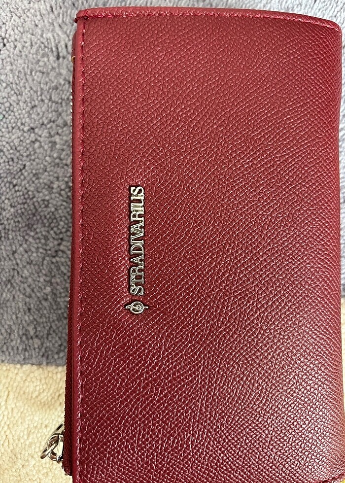 Stradivarius bordo cüzdan - Görsel 2
