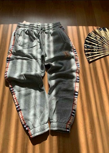 Diğer Nakışlı Gri Unisex Eşofman Altı