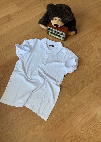 Erkek Beyaz Kısa Kollu Polo Tişört