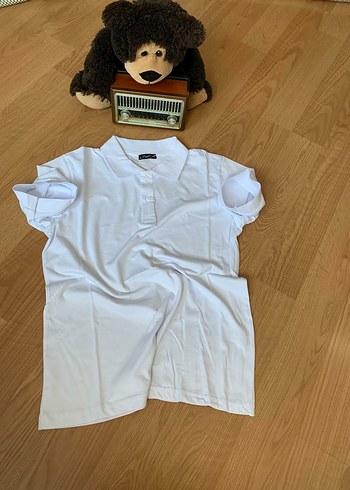 Diğer Erkek Beyaz Kısa Kollu Polo Tişört