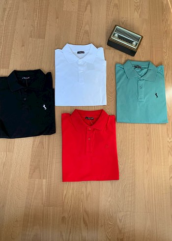 m Beden beyaz Renk Erkek Beyaz Kısa Kollu Polo Tişört