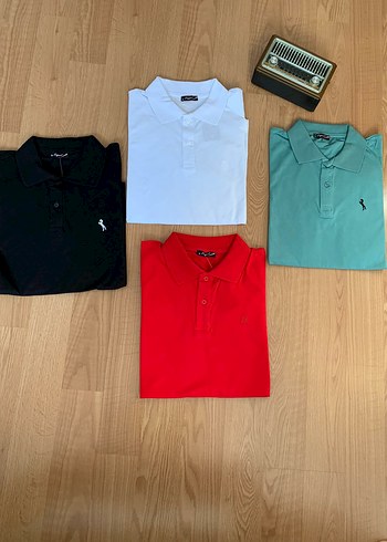 m Beden kırmızı Renk Kırmızı Erkek Polo Tişört Kısa Kollu