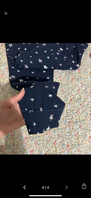 m Beden lacivert Renk Pamuklu kısa kollu pijama takımı