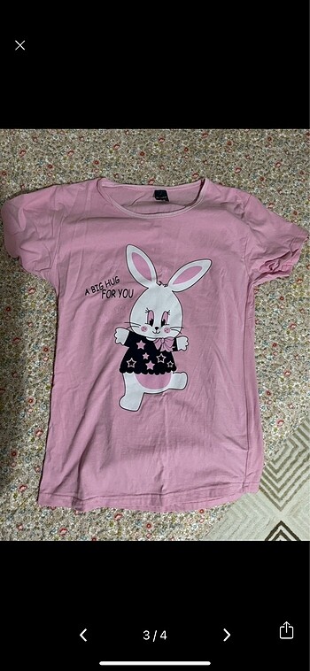 m Beden Pamuklu kısa kollu pijama takımı