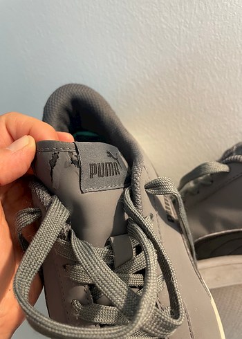 Puma Gri Bağcıklı Kadın/Erkek Spor Ayakkabı
