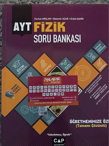 Çap yayınları ayt fizik