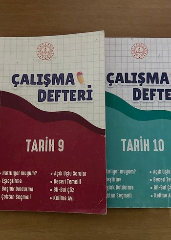 Tarih 9 ve 10 Çalışma Defteri Seti