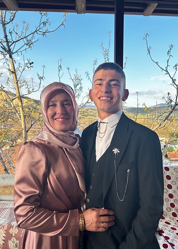 Camel Renk Uzun Kollu Drapeli Tesettür Abiye - Görsel 2