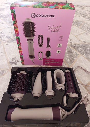 Polosmart 5'li Saç Şekillendirici Set Pembe