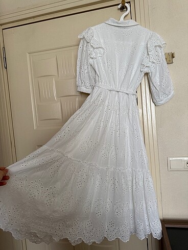 Fisto beyaz elbise - Görsel 7