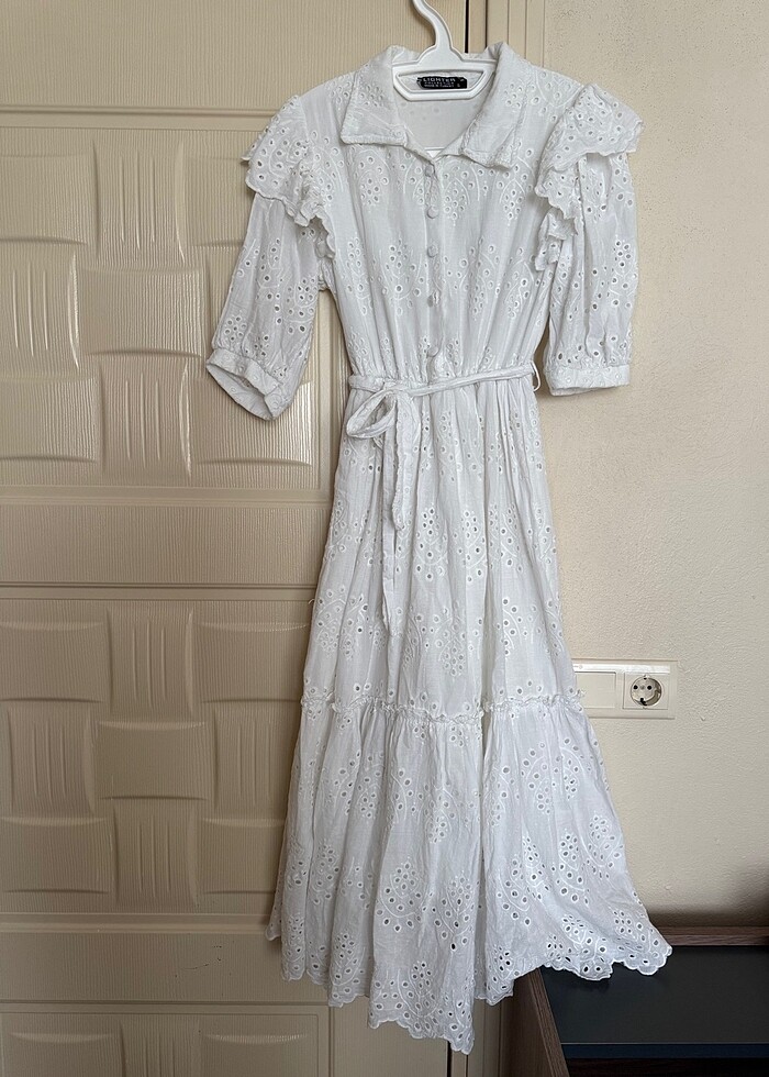 Fisto beyaz elbise - Görsel 2