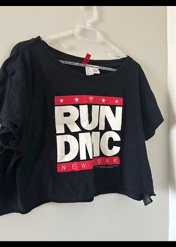 hm run dmc Oversize crop tshirt