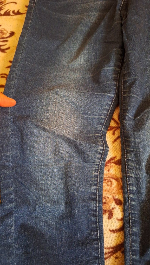 Düğmeli Lacivert Kadın Kot Pantolon - Görsel 5