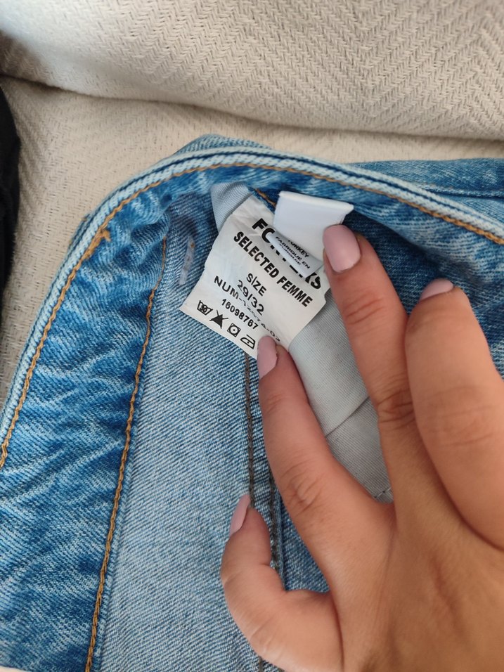 Mavi Bol Kesim Kadın Midi Kot Pantolon - Görsel 3