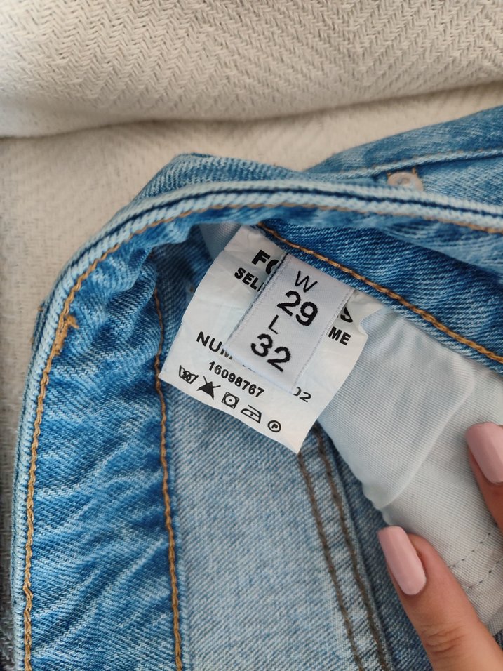 Mavi Bol Kesim Kadın Midi Kot Pantolon - Görsel 2