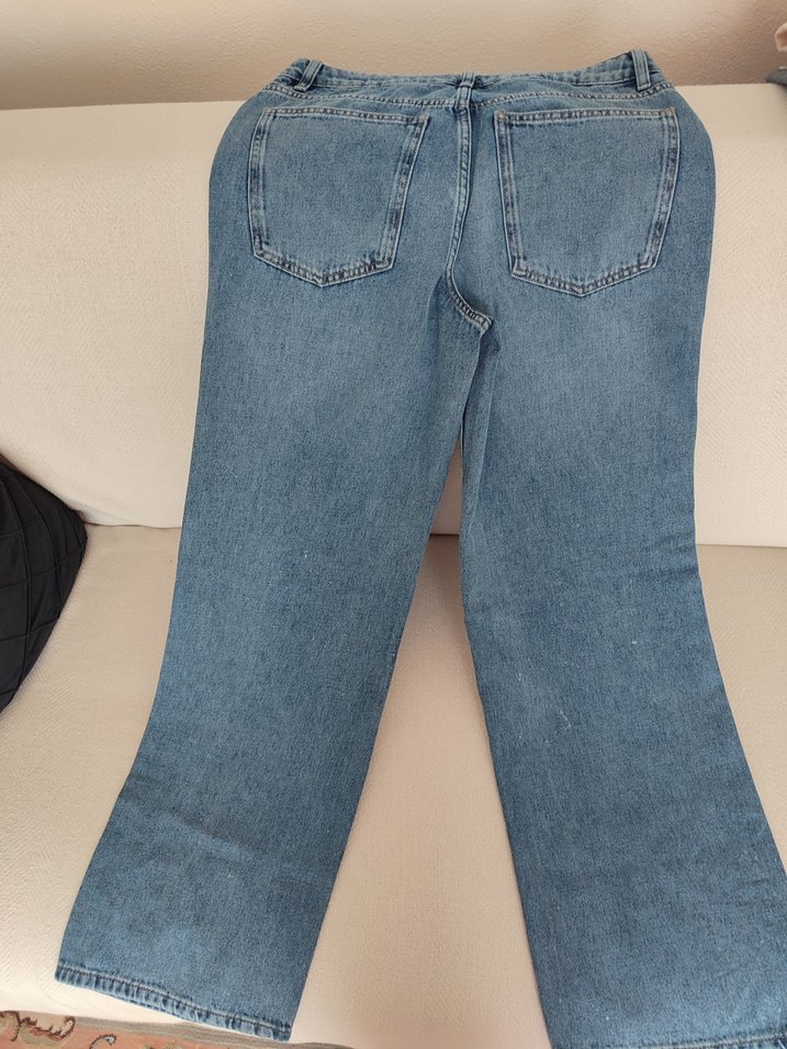 Mavi Midi Boy Kadın Denim Pantolon - Görsel 3