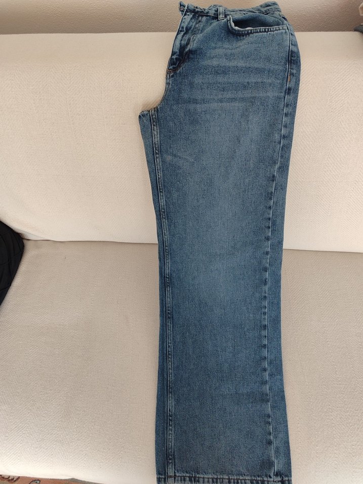 Mavi Midi Boy Kadın Denim Pantolon - Görsel 4