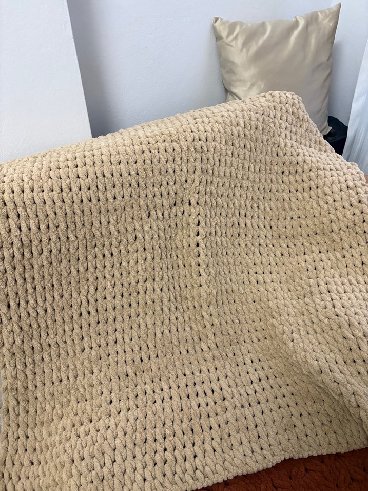 Bej Örgü Çocuk Battaniyesi - Görsel 2