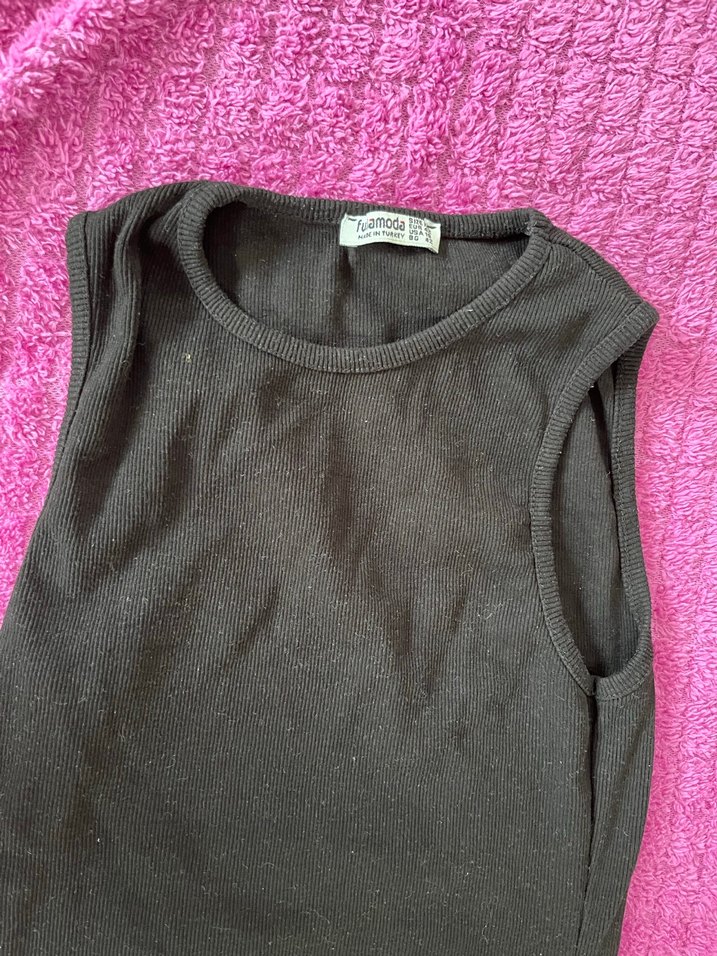 Siyah Kolsuz Dar Kesim elbise - Görsel 2