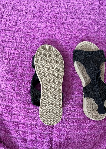 Kadın Siyah Örgü Dolgu Topuklu Terlik - Görsel 2