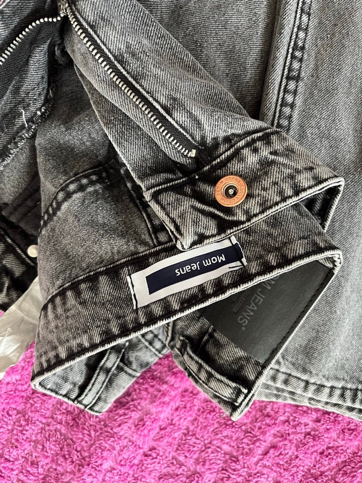 Gri Kadın Bol Kesim Denim Pantolon - Görsel 3